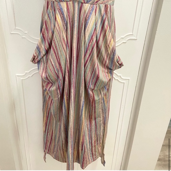 BCBG Maxazaria striped faux wrap dress - Picture 5 of 7